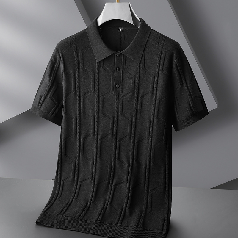 Adam™ | Stilren och luftig Jacquard Pikétröja