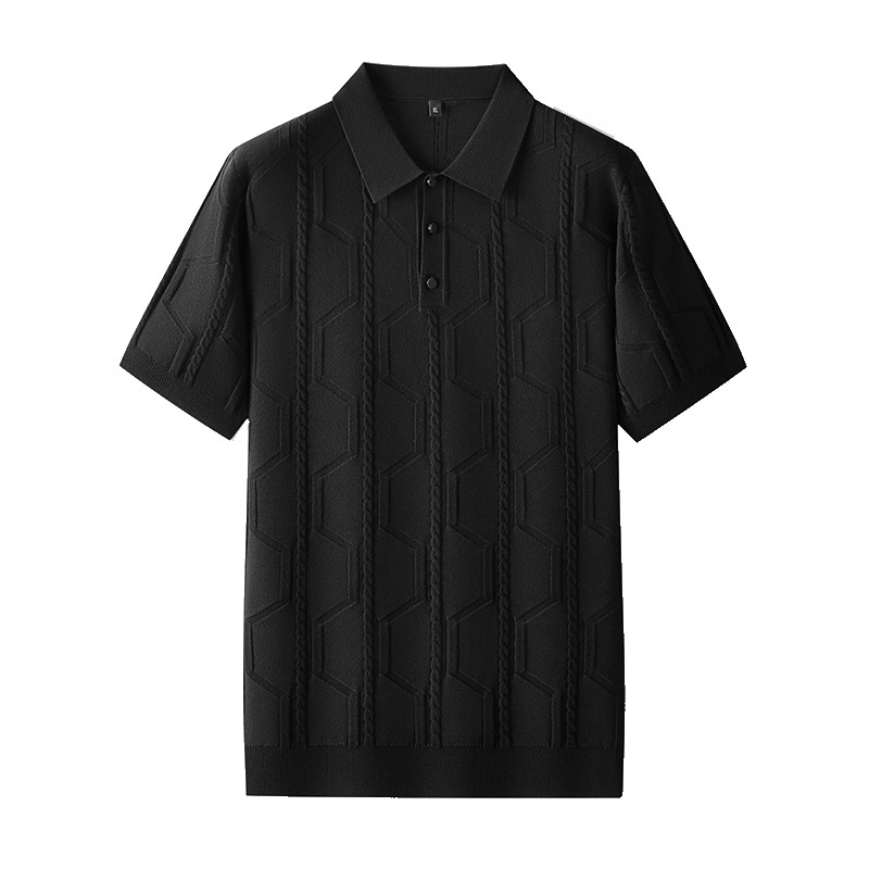 Adam™ | Stilren och luftig Jacquard Pikétröja