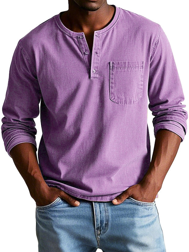 Samuel™ | Tidlös Henley Skjorta i Mjuk Kvalitet